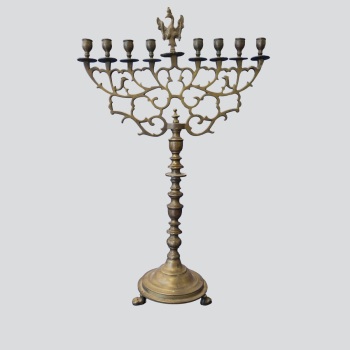 candelabro Austro-Ungarico in bronzo cesellato